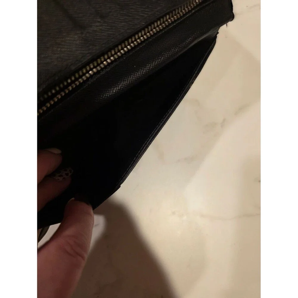 Louis Vuitton Damier Graphite Long Wallet Black Gray Made in France
